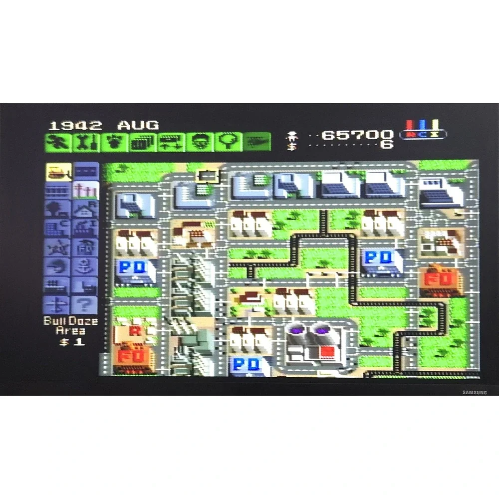 Nintendo SNS-SC-USA-2 Sim City SNES Game Cartridge NTSC-U 11 Stamp Tested‎